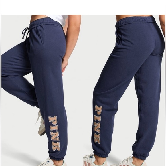 PINK fleece campus sweatpants - Picture 5 of 5